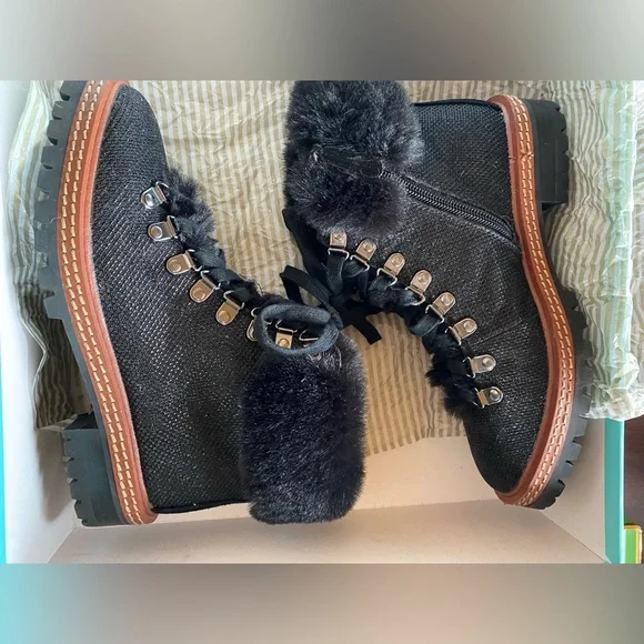 Kate Spade Rosalie faux fur boots. NIB Sz.5 - Picture 3 of 5